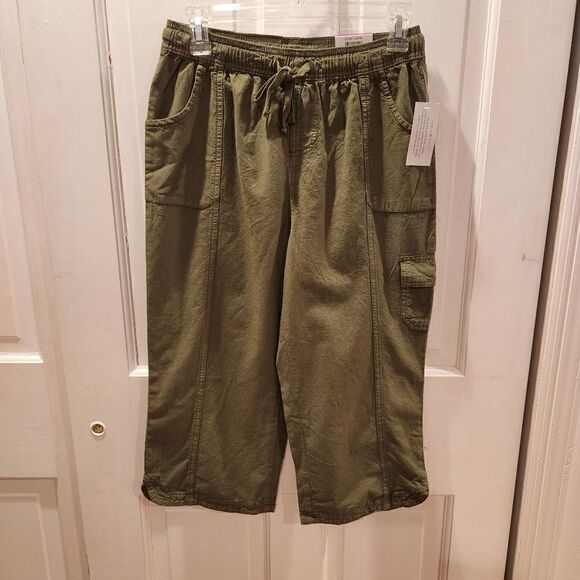 Karen Scott Petite Edna Capri Olive Sprig - Picture 5 of 6